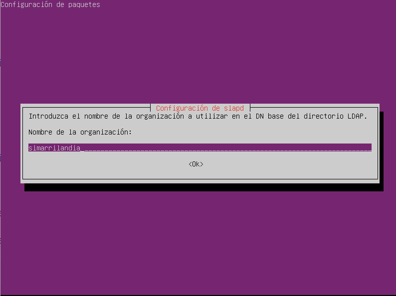 Configuración slapd