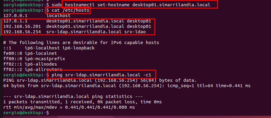 Configuración ldap en cliente