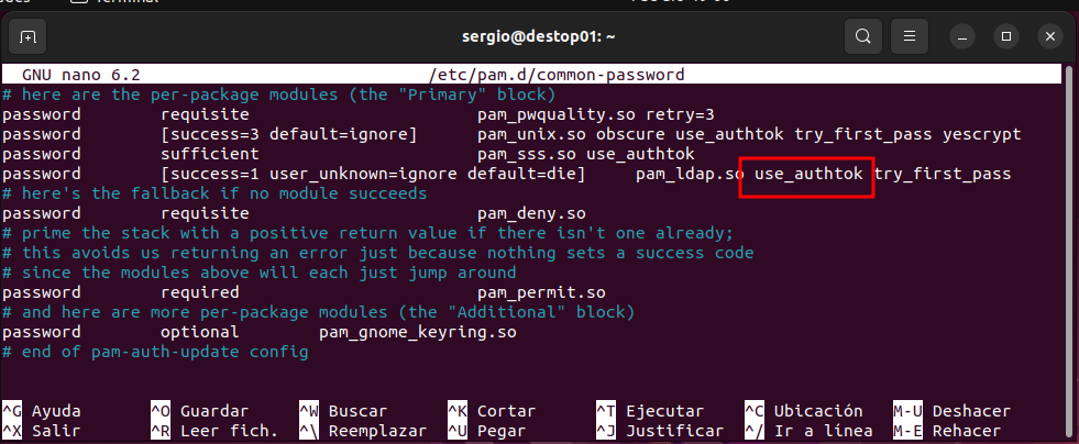 Configuración ldap en cliente