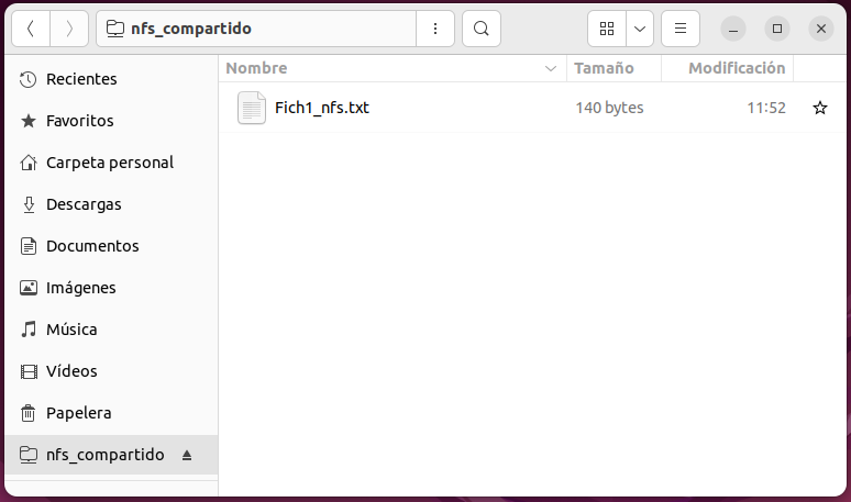 Compartiendo con NFS